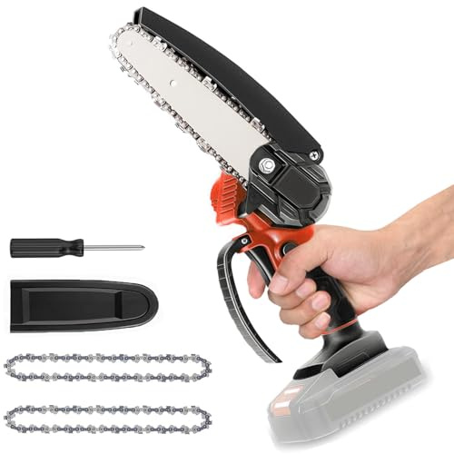 Akku-Astkettensäge für Einhell Batterie, 18V 6 Zoll Handkettensäge für GE-PS 18/15 Li BL-Solo Power X-Change, Elektro-Kettensäge für Gartenscheren Astschere Holzschneidenz (Ohne Akku)