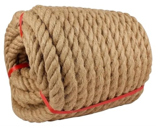 Corda Canapa Corda di iuta naturale, rotoli spago, corda canapa intrecciata, macramè, tiragraffi for animali domestici, fatto a mano, fai da te, decorazione artigianale(30Meters,10 mm)