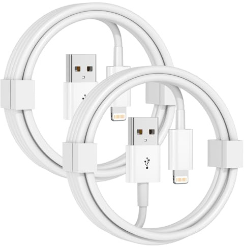 FOXSEA iPhone Ladekabel, 1,8M Carplay Ladekabel, USB-A auf Lightning Kabel Kompatibel mit iPhone 14/13/12/11 Pro/Pro Max/XR/XS/X/8/7/6 Plus SE iPad Ladekabel