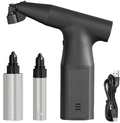 CFTGIW Paint Sprayer, Handheld Portable Electric Paint Sprayer with Gear 2 PCS Liquid Bottles, Rechargeable Kit for Furniture, Cabinets, Fences, Door, Garden Chairs, (Black #-1)
