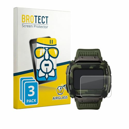 BROTECT 3 Stück Schutzglas für Timex Command Shock Schutzfolie Panzer Folie Glas[Extrem Kratzfest 9H, Anti-Fingerprint, Ultra-Transparent]