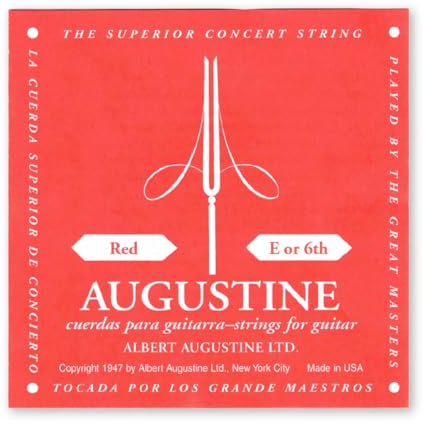 Augustine Corde per Chitarra Classica, Singole Mi6, Rosso