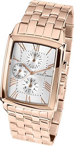 JACQUES LEMANS Herrenuhr Bienne 1-1609 massiv Edelstahl ip-rosé 1-1609J