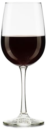 Libbey Vina Tall Wine Glasses Set, All Purpose Red and White Wine Glasses Set of 12, 16 Fluid Ounces, Professional Grade Glass Wine Glasses for Gatherings, Events