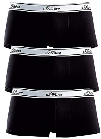 s.Oliver Herren Boxershorts | 3 Stück (DE/NL/SE/PL, Alphanumerisch, XXL, Regular, Regular, 3 x schwarz)