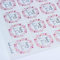 Luck and Luck Save The Date Rosa Blumenkranz Einzelner Stickerbogen mit 35 Aufklebern