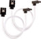 Corsair - Cable SATA Blindado Premium – SATA 6Gbps 30 cm, conector A 90 °, Blanco