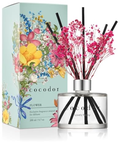 Cocod'or COCODOR konservierten Blume Diffusor/Schöne Pfingstrose/200ml, 1 Stück/Raumduft, Duftöldiffusoren, Duftstäbchen, Wohnaccessoires & Deko, Aromatherapie