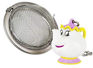Infusores de té de la Bella y la Bestia Mrs. Potts, tetera para té suelto, colador de té de malla fina de acero inoxidable con caja de regalo por Taygate