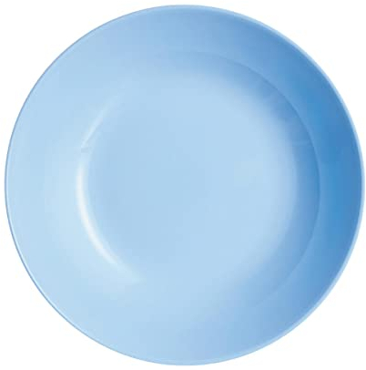 Lumarc Assiette Creuse en Verre trempé Diwali Bleu Clair 20 cm