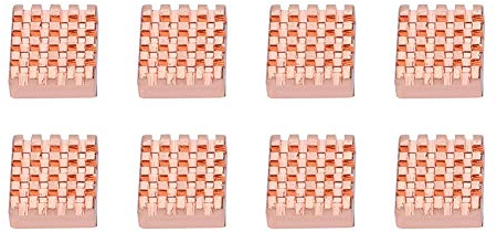 Dpofirs Disipador de Calor, Disipador de Calor RAM de Cobre, Kit de 8 Unidades de Aleta de Enfriamiento, Disipador Térmico para Refrigeración de Computadora, Disipador de Calor para CPU y Tubo Mos