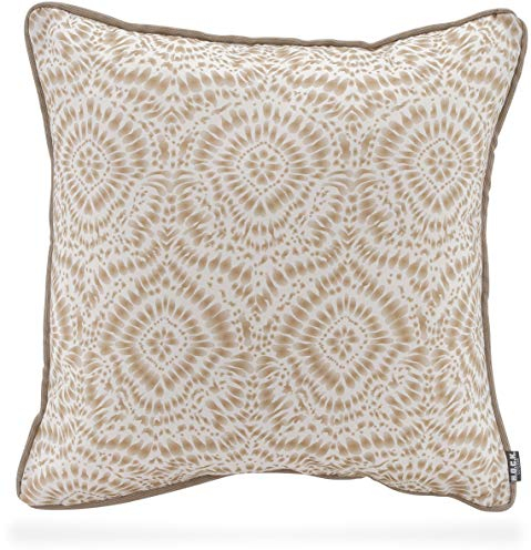 H.O.C.K. Badu Batik Steel Outdoor Kissen mit Keder 50x50cm col. 01 Natur beige