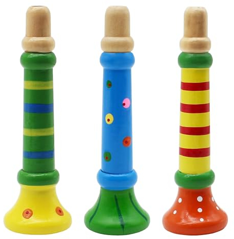 TOYANDONA 1 flûte en bois pour enfant, petite flûte à bec en bois colorée, jouet sonore, éducation précoce pour enfants de 3 ans et plus, garçons et filles, école (couleur aléatoire)