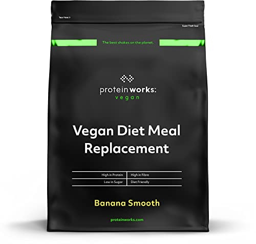 Protein Works - Vegan Diet Meal Replacement , Nutritionally Complete 250 Calorie Meal , Vegan Meal Shake , Plant Based Meal Replacement , 7 Meals , Banana Smooth , 500g
