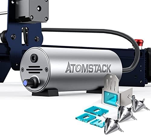 ATOMSTACK Air Assist, Laser Engraver Air Assist Kit for ATOMSTACK S10 PRO/X7 PRO/A10 PRO/A5 PRO Removing Smoke and Dust with 10-30L/Min Airflow, Low Noise and Easily Assembly, Silver (F30)