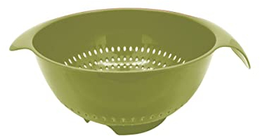 Fackelmann 687076 Colador de pie, Colador de escurrimiento, Escurridor de Plástico Cosecho, Verde, Plástico Bio, 31x24cm