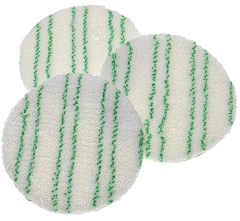 vhbw 3x Polishing Pad Replacement for Kärcher 2.863-197.0 for Floor Polisher - Buffing Wheel Set for Laminate, Green, White