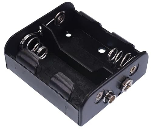 C x 2 Open Style Battery Holder Case With Press Studs