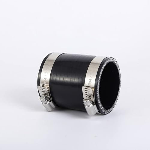 2.25in ID Straight Silicone Hose Coupler with Stainless Steel Hose Clamps, High Temp 4-Ply Reinforced 3in Length