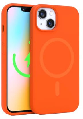 FELONY CASE - Stylish Neon Orange Phone Cover for iPhone 13/14, Compatible with MagSafe - 360° Shockproof Protective Cases Designed for Apple iPhone 13/14