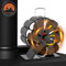 CJBIN Mini Stove Fan With Thermometer - 6 Blade Silent Wood Burner Fan for Log Burner, Fireplace Accessories