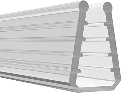 cyclingcolors Junta para mampara de ducha silicona translúcida de 2 metros vidrio perfil puerta deslizador muebles, altura 8 mm espesor de cristal 6 mm