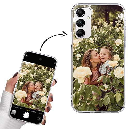 Yoedge Personalisierte Handyhülle für Samsung GalaxyA14 5G Hülle Selbst Gestalten mit Eigenem Foto BildText Personalisiert Case Geschenk Schutzhülle Transparent Cover für A145G 6,8'',038-GalaxyA14 5G