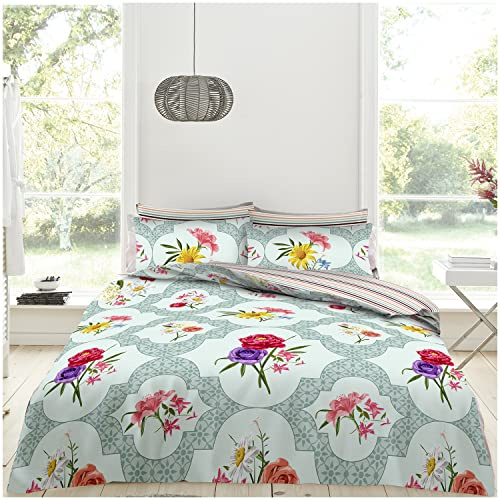 GC GAVENO CAVAILIA Complete Bed Set Double Duvet Cover With Fitted Sheet - 4 Piece Bedding Set - Quilt Cover + Bed Sheet + 2 Pillow Cases