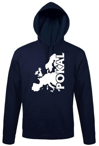 shirt84 Coppa europea con cappuccio da uomo, blu navy, L