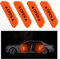 CGEAMDY 4 Stücke Autotür Open Aufkleber, Selbstklebende Autotür Antikollisionswarnung Reflektierende Aufkleber, Autotür Warnaufkleber Für Sicherheit des Autos(Orange)
