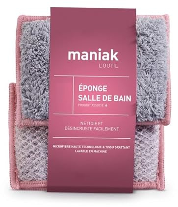 2 Stück Badschwämme, waschbar und wiederverwendbar – reinigt effektiv Kalk- und Seifenspuren, neutral