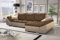ALTDECOR Ecksofa mit Schlaffunktion und Bettkasten, Polstercouch in L-Form rechts angeordnet, rückenecht gepolstert, ideal als Gästebett - KORFI-L - 251x140x90cm Braun/Beige