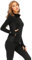 HDTIYUYP Damen Sportjacke UV Trainingsjacke - Laufjacke Leicht Langarm mit Reißverschluss Taschen Full Zip Wanderjacke Frauen Workout Jacke A2/Schwarz 3XL