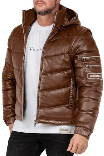 Reichstadt Herren Lederjacke Biker oder Bomber Elegant & Robust | Echtleder oder Kunstleder, Pilotenstil, hochwertig verarbeitet, langlebig, bequem, für Freizeit, Alltag und Business