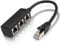 RJ45 LAN Ethernet Network Distributor Splitter 1 Male to 3 Female Socket Port Adapter Cable Extender Cable Compatible with Cat5 Cat5e Cat6 Cat7