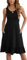 Yommay Kleider Damen Sommer Elegante Knielang A-Linie Kleid Casual Rundhals Tank Top Strandkleid mit Taschen,Schwarz,XL