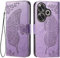 EASSGU Funda para Poco F6 (6.67 Inches) Flip Folio Carcasa Magnética de Cuero para Teléfono con 3 Ranuras para Tarjetas 1 Wallet, Case - Púrpura Claro