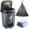Pet Waste Container - 20L Outdoor Dog Poop Trash Bin with Removable Inner Bin, 150 Waste Bags for Small/Large Dog Families