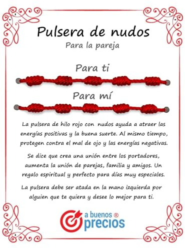 Genérico - Bracciale 7 nodi rosso - Contro il malocchio - Filo rosso protezione energia negativa - Amuleto per buona fortuna e amicizia - Uomo donna bambini coppia amici