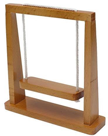 Mini Altalena in Legno 1:12 Scena in Miniatura Mobili Modello Accessorio per Casa delle Bambole per Bambini di età Superiore a 3 Anni 1:12 Decorazione per Casa delle Bambole in