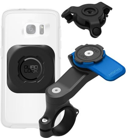 Quad Lock Motorcycle Handlebar Phone Mount Kit with Vibration Dampener and MAG Universal Adaptor