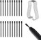 20 Pieces Replacement Stylus Nibs for Remarkable 1&2 and Maker Plus, Stylus Pen Tips, Includes Installation Tool Ideal for Precise Drawing and Note-Taking(Black)