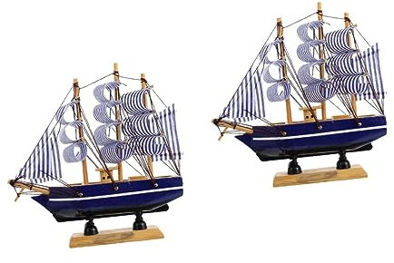 ORFOFE 2 Pcs Decorative Cake Topper Nautical Boat Cake Ornament Sailing Boat Cake Topper Graduation Cake Decor for Parties and Photo Sessions