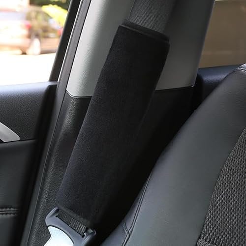 JSYDMA Auto Gurtpolster Stück für Mercedes Benz G270 G300 G320 G350 G500 G550 G350d G400d, Bequemes und Weiches Sicherheitsgurtbezug Schulterschoner Atmungsaktiv ZubehöR,A-Black