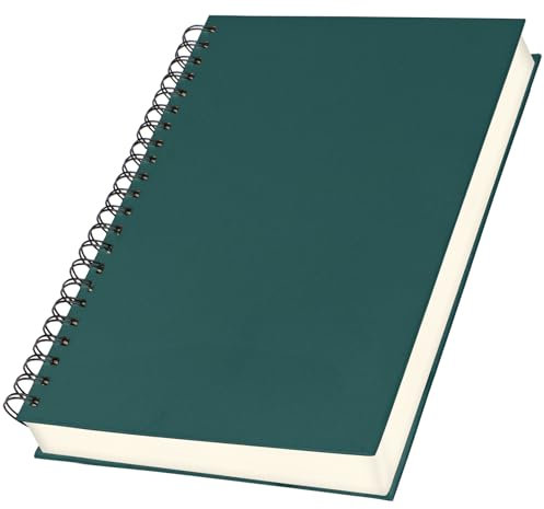 Yarotm Quaderni a Spirale A4 - Quaderno A4 Puntinato - Verde Scuro Taccuino Appunti - 21x28.5cm Quaderno Puntinato 5mm - 240 Pagine Block Notes A4 - Notebook Spirale Copertina Rigida