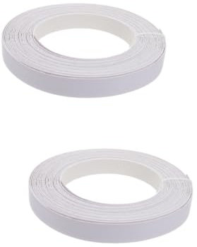 2 Rouleaux Bandes De Bord D'armoire Bande De Chant De Meuble Bandes De Chant En Bouleau Chant En Placage Préencollé Classeurs Blancs Ruban Fond De Jante Décor Blanche Pvc Gadpiparty