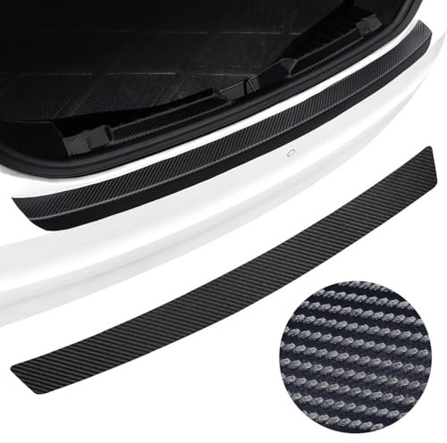 Auto Kohlefaser Heckstoßstangenschutz für Skoda Kodiaq II (PS7) 2024-, Stoßstangenschutz aus Schwellerschutz für den Kofferraum Ladekantenschutz Anti-Kratz Dekoration Aufkleber