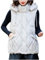 FGVFCS Damen-Winterweste, Steppjacken, Kapuzenmäntel, Winter, warme Weste, lässig, einfarbig, ärmellos, durchgehender Reißverschluss, Bodywarmer Jacken, Weste, gepolsterte Weste mit Tasche, Übergröße,