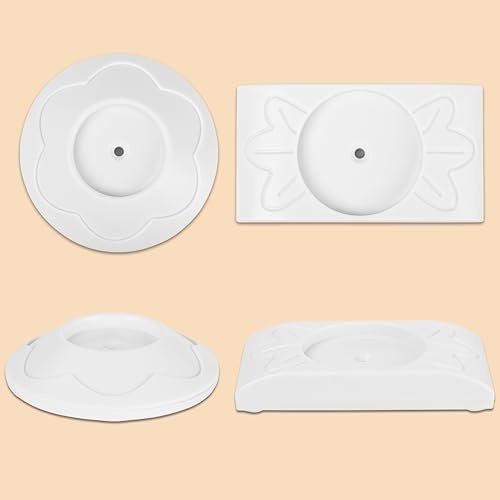 ib style Kaya Treppenschutzgitter für Babys 75-175 cm ohne Bohren Türschutzgitter für Geländer Versch. Farben/Größen (Weiß-anthrazit, Wandschutz Pads (4er Set))
