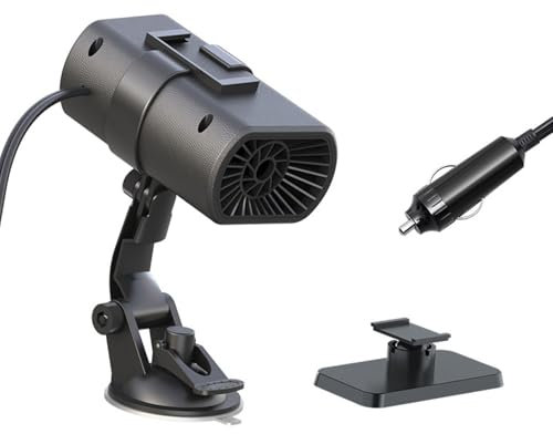 Fazvncv Chauffage de voiture portable 12 V - Dégivreur rapide - Ventilateur d'air chaud rotatif - Économie d'énergie pour un confort de conduite